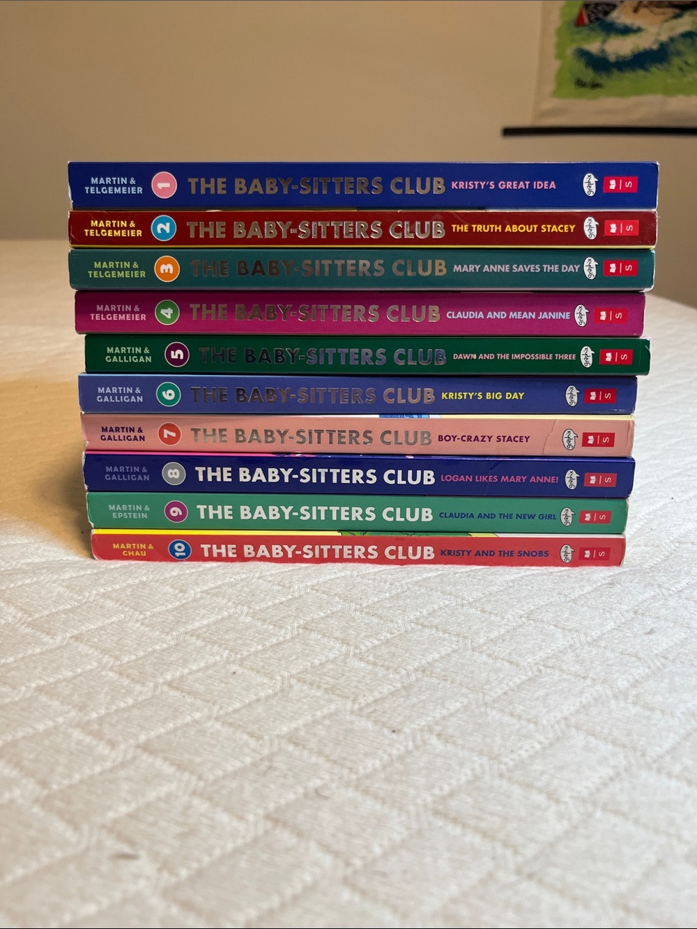 The Baby-Sitters Club Paperback Lot - Colorful Covers, 1-10